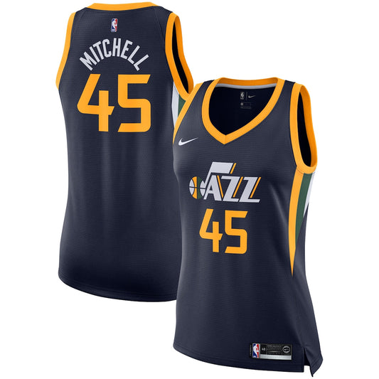 Women's Donovan Mitchell Nike Jazz Swingman Jersey Icon Edition - Navy