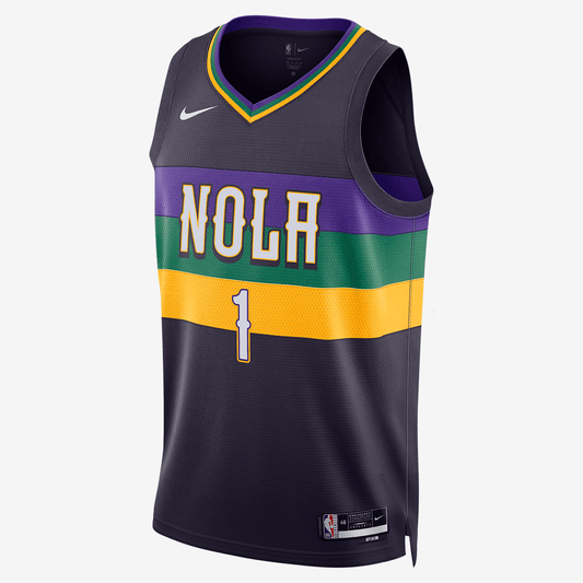 Zion Williamson New Orleans Pelicans City Edition Nike Dri-FIT NBA Swingman Jersey - Purple Dynasty