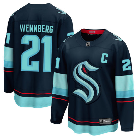 Alexander Wennberg Seattle Kraken Fanatics Branded Home Breakaway Jersey - Navy