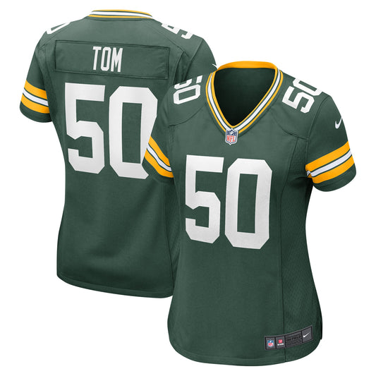 Zach Tom Green Bay Packers Nike Women's Player Game Jersey - Green