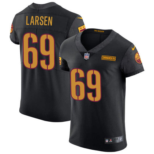 Tyler Larsen Washington Commanders Nike Vapor Untouchable Elite Alternate Jersey - Black