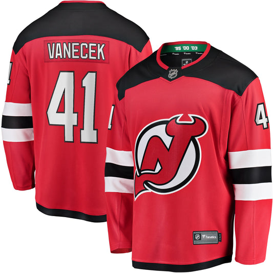 Vitek Vanecek New Jersey Devils Fanatics Branded Home Breakaway Player Jersey - Red