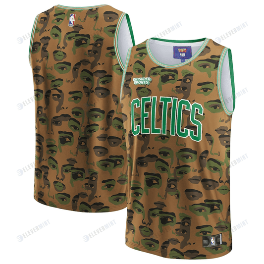 Boston Celtics NBA & KidSuper Studios Unisex Hometown Jersey - Brown