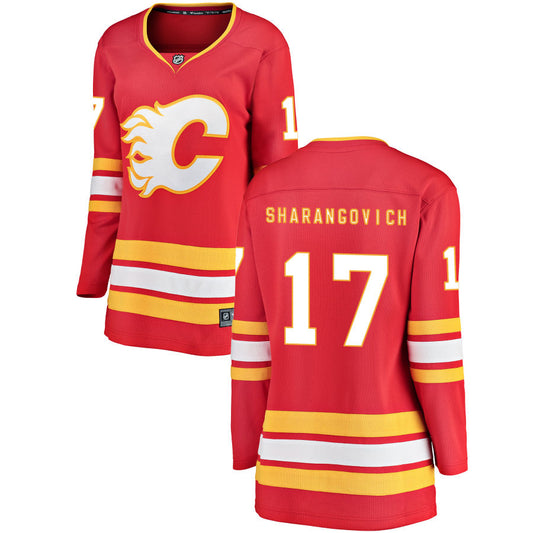 Yegor Sharangovich Calgary Flames Fanatics Branded Women's Home Breakaway Jersey - Red