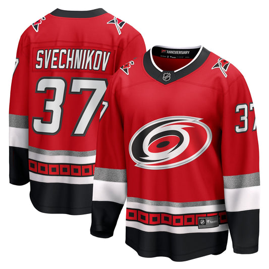 Andrei Svechnikov Carolina Hurricanes Fanatics Branded 25th Anniversary Premier Breakaway Player Jersey - Red