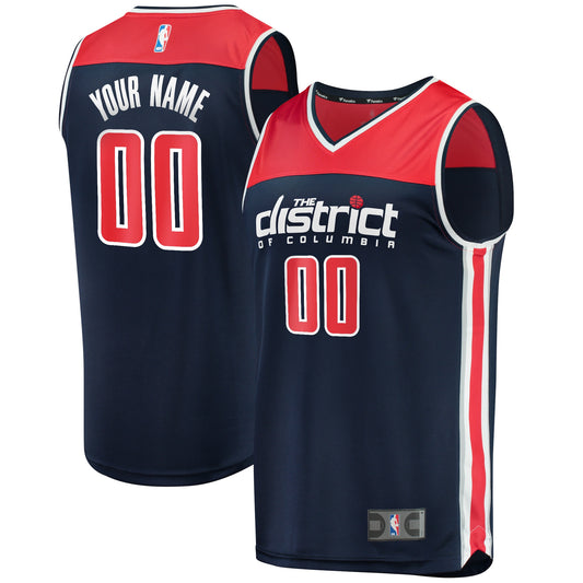 Washington Wizards Fanatics Branded Youth Custom Fast Break Replica Jersey Navy - Statement Edition