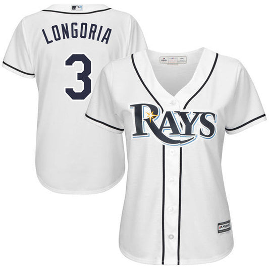 Women's Tampa Bay Rays Evan Longoria Replica Home Jersey - White