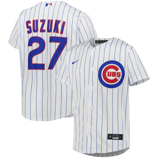 Youth Chicago Cubs Seiya Suzuki Home Player Jersey - White