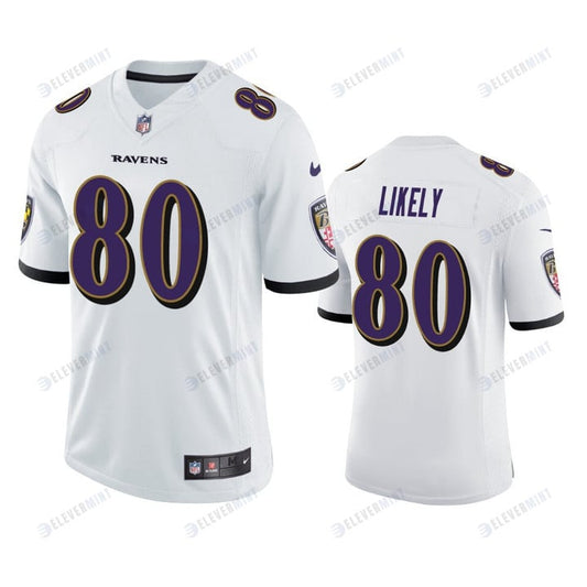 Baltimore Ravens Isaiah Likely 80 White Vapor Limited Jersey