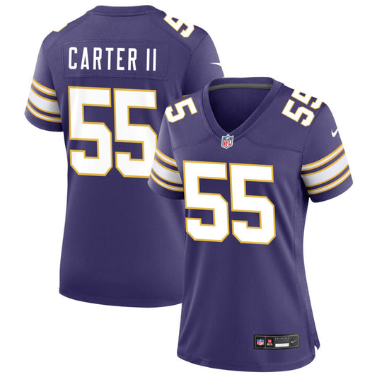 Andre Carter II Minnesota Vikings Nike Women's Classic Game Jersey - Purple