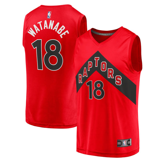 Yuta Watanabe Toronto Raptors Fanatics Branded Youth 2021/22 Fast Break Replica Jersey - Icon Edition - Red