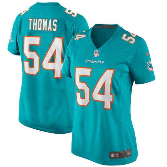 Zach Thomas Miami Dolphins Nike Women's Game Retired Player Jersey - Aqua